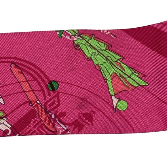 Auth HERMES Twilly - Pink Multi Scarf - Picture 4 of 4